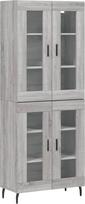 "vidaXL" aukštoji lenta "Grey Sonoma" 69,5x34x180 cm Kompozitinė mediena