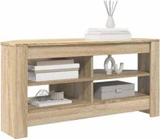 "vidaXL" kampinė TV spintelė "Sonoma" ąžuolas 102 x 40,5 x 45 cm Medžio kompozitas Stilinga moderni stačiakampė kampinė spintelė Kompaktiškas TV stovas Praktiškas laikymo stebuklas minimalistiniam gyvenamajam kambariui