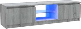 "vidaXL" TV spintelė su LED apšvietimu TV baldų staliukas TV spintelė HiFi spintelė Pilka Sonoma 120 x 30 x 36 cm