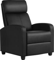 "Yaheetech Recliner TV Chair", kėdė su atsilenkimo funkcija, apmušta dirbtine oda, reguliuojama viengulė kėdė svetainei / miegamajam / namų kinui