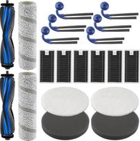 (20 vnt.) X11 "OmniCyclone" atsarginės dalys, skirtos ECOVACS DEEBOT X11 "OmniCyclone": 2 šepetėlių ritinėliai, 2 šluotos ritinėliai, 6 HEPA filtrai, 2 pilki + 2 balti putų filtrai bazinei stočiai, 6 šoniniai šepetėliai