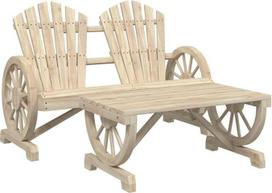2-TLG. Garten-Lounge-Set Tanne 119x63,5x87 cm, Adirondack Sofa m. Tisch, Lauko, Balkon