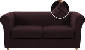 3-teiliges Sofabezug-Set für Chesterfield-Zweisitzer-Sofas mit 2 Kissen, Stretch-Jacquard-Schonbezug (Unterseite + 2 Sitzbezüge), dicker, haustierfreundlicher Stoff, einfach zu installieren