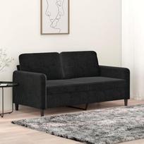 359447 2 vietų sofa, juoda, 140 cm, aksomas, svetainės sofa, Sofos ir kušetės, Poilsio sofa, Svetainės sofa, Svetainės sofa, Sofa su - 359447