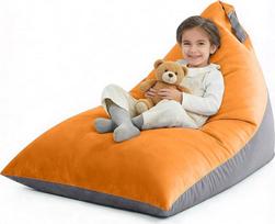 4 pėdų Bean Bag kėdės dangtis (be užpildymo) suaugusiems, 400L itin didelis trikampio formos Bean Bag kėdės dangtis, skalbiamas Bean Bag be užpildymo, itin minkštas tingus sofos Premium Velvet dangtis