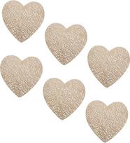 6 Stück Herzförmiges Platzset aus PVC mit Hitzebeständiger und Rutschfester Essmatte Feine Glatte Textur für Hochzeit und Wohnzimmertisch