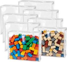 8 didelių permatomų PVC maišelių su užtrauktuku, 33 x 31 x 8 cm, atsparių vandeniui, skirtų žaislams, dėlionėms, statybinėms kaladėlėms, knygoms