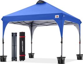 ABCCANOPY pavėsinė Vandeniui atspari pop-up sodo pavėsinė Festivalis apsauga nuo saulės Lauko stoginė Super kompaktiškas stoginė su Roll Carry Bag Bonus 4 x svorio maišeliai, 4 x virvės 4 x stulpai