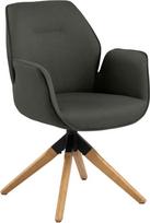 AC Design Furniture Aurelia valgomojo kėdė, H91xŠ60,5xD58,5cm, tamsiai pilka/ ąžuolo apdaila, audinys/mediena, 1 vnt.