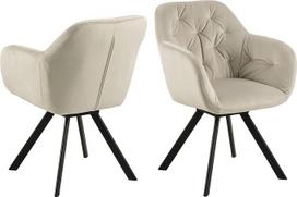 AC Design Furniture Kerstin Carver valgomojo kėdė H81.5 x W57.5 x D61.5 cm Smėlio audinys / metalas