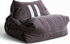 Aiire Modern Bean Bag Adult XXL - [180 x 140] Milžiniškas Bean Bag kėdė su užpildu, skirta dekoracijoms, berniukams ir vaikams - Relaxo Bean Bag Lounger Indoor Design - Chill Chair for Cuddly Corner Break Grey