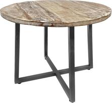 Apvalus kavos staliukas Skersmuo 55/60/65/75 cm Industrinio stiliaus metalinis rėmas Spalva Cannes Skersmuo 60 cm Antikvarinis sidabrinis / baltas plautas