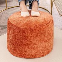 Apvalus Osmanų paminklas Paminkštintas Velvet Boucle Pouf Osmanų ir kojų atrama Makiažo taburetė Osmanų daugiafunkcinė kojų atrama Kavos staliukas Grindų Pouf Sėdynė gyvenamajame kambaryje Miegamasis