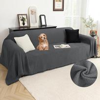 Arfntevss Sofos dangteliai 3 pagalvėlės Kanapės dangteliai Fleece su kutais Minkštas pliušinis šiltas sofos metimas šuniui, katinui, naminiam gyvūnėliui, Slipcovers Pūkuotas atsparus įbrėžimams Baldų apsauga (231.1 x