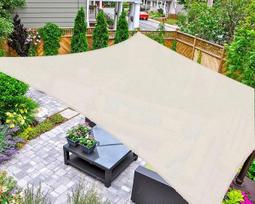 ASTEROUTDOOR Saulės atspalvio burė Stačiakampis 12x16 colių UV blokas Patio kiemas Vejos sodas Lauko veikla Kremas