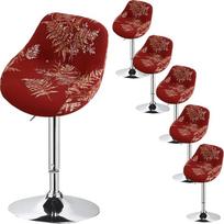 Baro taburetės Slipcovers, 1/2/4/6 rinkinys, Stretch kėdės dangtelis su atlošu, baro kėdžių dangteliai, plaunami valgomojo kambario kėdžių dangteliai, aukštos baro kėdės, kėdžių dangteliai barui Counter Cafe (A20, 6 vnt.)
