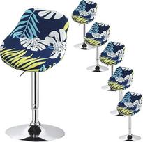 Baro taburetės Slipcovers, 1/2/4/6 rinkinys, Stretch kėdės dangtelis su atlošu, baro kėdžių dangteliai, plaunami valgomojo kambario kėdžių dangteliai, aukštos baro kėdės, kėdžių dangteliai barui Counter Cafe (A8, 6 vnt.)