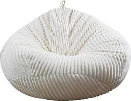 Bean Bag Armchair Cover, Bean Bag Chairs Couch Sofa Cover Bean Bag Sofa Cover Lounger Sofa be pildymo pagalvėlės Pliušiniai žaislai antklodė (dramblio kaulo kaulo, 80 x 90 cm)