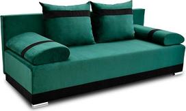 bonni Orlean sofa-lova, sofa su lovos dėže ir miego funkcijomis, sulankstoma sofa, sofa-lova, sofa-lova 87 x 195 x 80 cm, gamintojo sofa, sofos komplektas, sofos komplektas (karališkai žalia/juoda)
