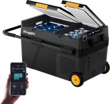 BougeRV CRD2 V2.0 Kompresorinė šaldymo dėžė 40 L su šaldikliu Dvigubos durys Dviejų zonų šaldymo dėžė Automobilis su ratukais ir rankena 12 V/24 V 230 V Kempingo šaldytuvas Elektrinis su programėlės valdymu, IPX4, -20°C ~ 20°C (2026 Naujas)