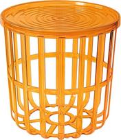 BranQ - Home Essential, Designer-, funktionaler und moderner Kaffeetisch ZEN, aus hochwertigem BPA-freiem ABS-Kunststoff, mit abnehmbarem Bezug, Bernstein
