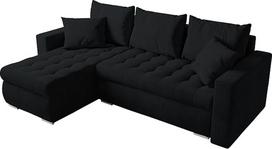 BROMARKT Sofa su miego funkcija, kampinė sofa, L formos sofa-lova, sofos-lovos dėžė, svetainės baldai, "Luis" sofa, 3 vietų lova su užvalkalu, 238 x 150 x 72 cm, grafito spalvos