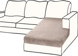 BT.WA Kanapės užvalkalas 1 gabalas Velveto Splitas L formos sofos užvalkalai Baldų apsauga šunims augintiniams (Chaise Longue, šviesiai ruda)