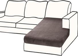 BT.WA Sekcinės sofos dangteliai 1 vnt. sofos šezlongas Velveto sofos pagalvėlė L formos atskirta sofos slipcover baldų apsauga (šezlongas, kava)