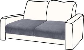 BT.WA Kanapių dangteliai 2 pagalvėlėms Kanapė Sofa Velvet 2 dalių sėdynės pagalvėlės dangtelis Stretch Love Seat Couch Covers Atskiras sekcijos sofos Slipcovers Baldų apsauga (2 sėdimos vietos arba atlošas)