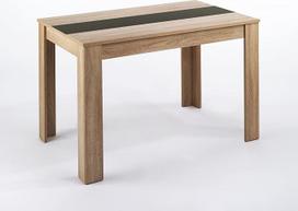 byLIVING NORI Valgomojo stalas / Sonoma ąžuolo šviesiai rudos spalvos / dvipusis juodas arba baltas / kompaktiškas virtuvės stalas / 120 cm pločio valgomojo stalas / 18 mm stalviršis / 120 x 80 x H 75 cm