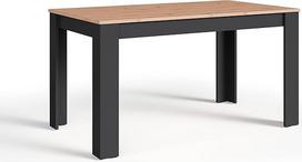 byLIVING NORI valgomojo stalas, modernus ąžuolo išvaizdos virtuvės stalas, melamino pagrindas, antracito spalvos, didelis stalas, 120 x 80 cm, aukštis 75 cm