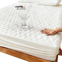 Čiužinio apsauga 180 x 200 cm, neperšlampamas prigludęs užvalkalas, visaapimantis užvalkalas, kvėpuojantis apsauginis užvalkalas, neperšlampamas čiužinio viršutinis sluoksnis vienvietėms lovoms, baltas