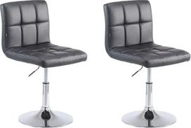 CLP "Palma V2 Lounger" 2 dalių rinkinys su dirbtinės odos užvalkalu I 2 x reguliuojamo aukščio minkštos kėdės su atlošu, spalva: juoda