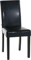 CLP elegantiška valgomojo kėdė INA, medinės kojos, sėdimosios dalies aukštis 47 cm, sėdimoji dalis iš dirbtinės odos, juoda, medienos spalva: juoda