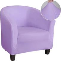 Clubstuhl-Schonbezug, Stretch-Spandex, abnehmbare Sesselhusse, Sofa-Bezug, Couch, Möbelschutz, Sesselbezug für Wohnzimmer (1 Stück, Hellviolett)