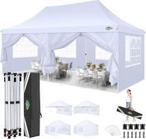 COBIZI Faltpavillon 3X6m Wasserdicht Stabil Pavillon 3x6m, Partyzelt Faltbar Anti-UV mit 6 Seitenwänden, Gartenpavillon für Hochzeiten, Freien, Garten, Party