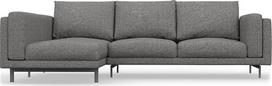 Comfortly Nockeby 2 vietų sofos su kairiuoju šezlongu užvalkalas, rankų darbo, suderinamas su "Nickelby" sofa su šezlongu, kairė pusė, tik užvalkalas (Heavy Duty, antracitas)