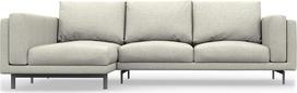 Comfortly Nockeby 2 vietų sofos su kairiuoju šezlongu užvalkalas, rankų darbo, suderinamas su "Nickelby" sofa su šezlongu, kairė pusė, tik užvalkalas (Heavy Duty, Cream)