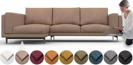 Comfortly užvalkalas Nockeby 2 vietų sofai su šezlongu kairėje atsarginis užvalkalas Heavy Duty 11 dalių minkštas patvarus skalbiamasis audinys, kurį lengva valyti ir pakeisti (karūna)