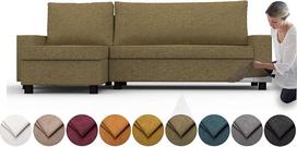 comfortly Vilasund Sofos lovos užvalkalas su keičiamuoju šezlongu, keičiamasis užvalkalas, sunkus, 8 dalių, minkštas, patvarus, skalbiamas audinys, lengvai valomas ir keičiamas