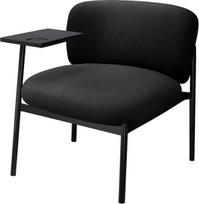 COMHOMA poilsio kėdė, relaksacinė kėdė, "Wing Chair" kėdė, moderni, minkšta kėdė su metalinėmis kojomis, viengulė sofa svetainei, miegamajam, sodui, juoda