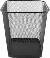 D.RECT "Komo" šiukšliadėžė, metalinis tinklelis, 18 litrų, kvadratinė šiukšliadėžė, stalas, biuras, šiukšliadėžė, juoda