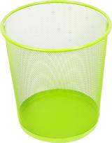 D.RECT KOMO šiukšliadėžė, 12 l metalinė šiukšliadėžė, biuro, apvali šiukšliadėžė studijoms, virtuvei, tvirtas dizainas, 266 x 218 x 280 mm, laimo žalia