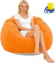 DASIAUTOEM Pripučiamas pupelių maišas, pripučiama kėdė, oro paplūdimio sofa su oro pompa, nešiojama pripučiama kėdė, vandeniui atspari pripučiama paplūdimio sofa kelionėms, stovyklavimui, baseinui, paplūdimiui