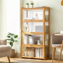 Daugiafunkcinė dulkių nepraleidžianti stiklinė vitrina, daugiafunkcinė stiklinė vitrina, stovinti stiklinė vitrina, su atlenkiamomis durelėmis, sandari ir atspari dulkėms, skirta biurams, miegamiesiems, svetainėms