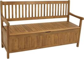 DEGAMO "Benita" sodo suolas 3-vietis 150 cm alyvuotas akacijos medis Lauko ruda spalva