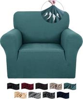 Didelio elastingumo sofos užvalkalas, 1 vietos, fotelio užvalkalas, neslystantis, sofos užvalkalas, elastingas, žakardinis sofos užvalkalas su porankiais, universalus sofos užvalkalas, sofos užvalkalas, skalbiamas, turkio spalvos
