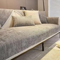 Didelis minkštasuolis, universalus, rutschfest, L formos, 2, 3, 4 sėdimų vietų sofos, dicker Chenille-Stoff, Eckcouchbezüge, waschbare Sofakissen, Sofaschoner für Hunde, Haustiere, Katzen, Hellgrau