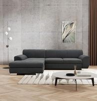 DOMO kolekcijos "Nika" kampinė sofa | L formos kampinė sofa su miego funkcija | Kampinis sofos komplektas | 277 x 156 x 78 cm