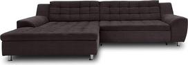 DOMO. kolekcija "Merida" kampinė sofa, L formos kampinė sofa, sofos komplektas, minkštas kampas 304 x 200 x 84 cm (plotis x gylis x aukštis), Espresso